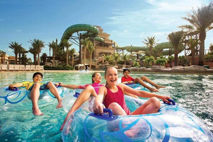 Experience the joy of water adventures at Atlantis Aquaventure Water Park where excitement and relaxation blend beautifully in a stunning landscape filled with fun water attractions and marine wonders.